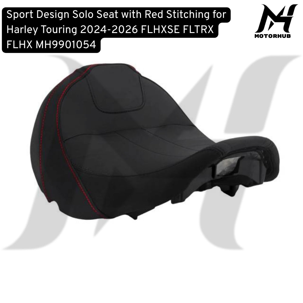 Sport Design Solo Seat with Red Stitching for Harley Touring 2024-2026 FLHXSE FLTRX FLHX MH9901054