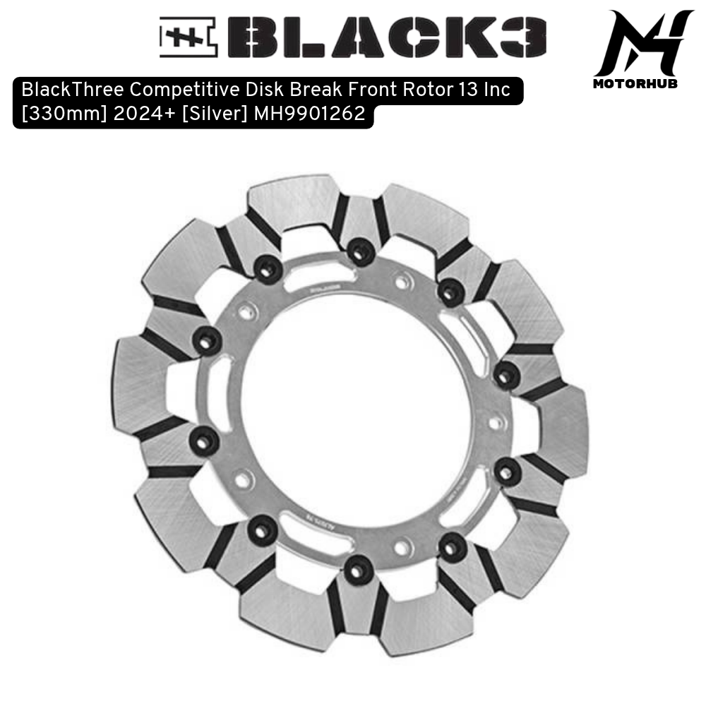 BlackThree Competitive Disk Break Front Rotor 13 Inc [330mm] 2024+ [Silver] MH9901262