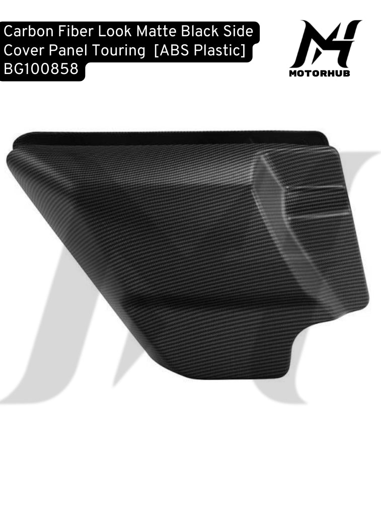Carbon Fiber Look Matte Black Side Cover Panel Touring [ABS Plastic] Cover Aki Harley BG100858