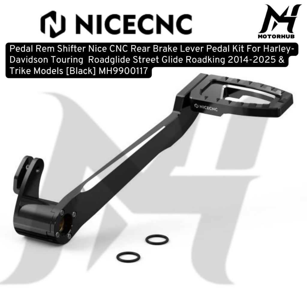 Nice CNC Rear Brake Lever Pedal Kit For Harley-Davidson Touring  Roadglide Street Glide Roadking 2014-2025 & Trike Models [Black] MH9900117