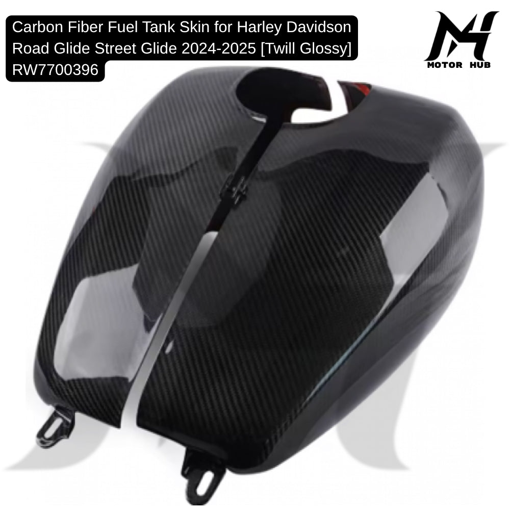 Carbon Fiber Fuel Tank Skin for Harley Davidson Road Glide Street Glide 2024-2025 [ Twill Glossy] RW7700396