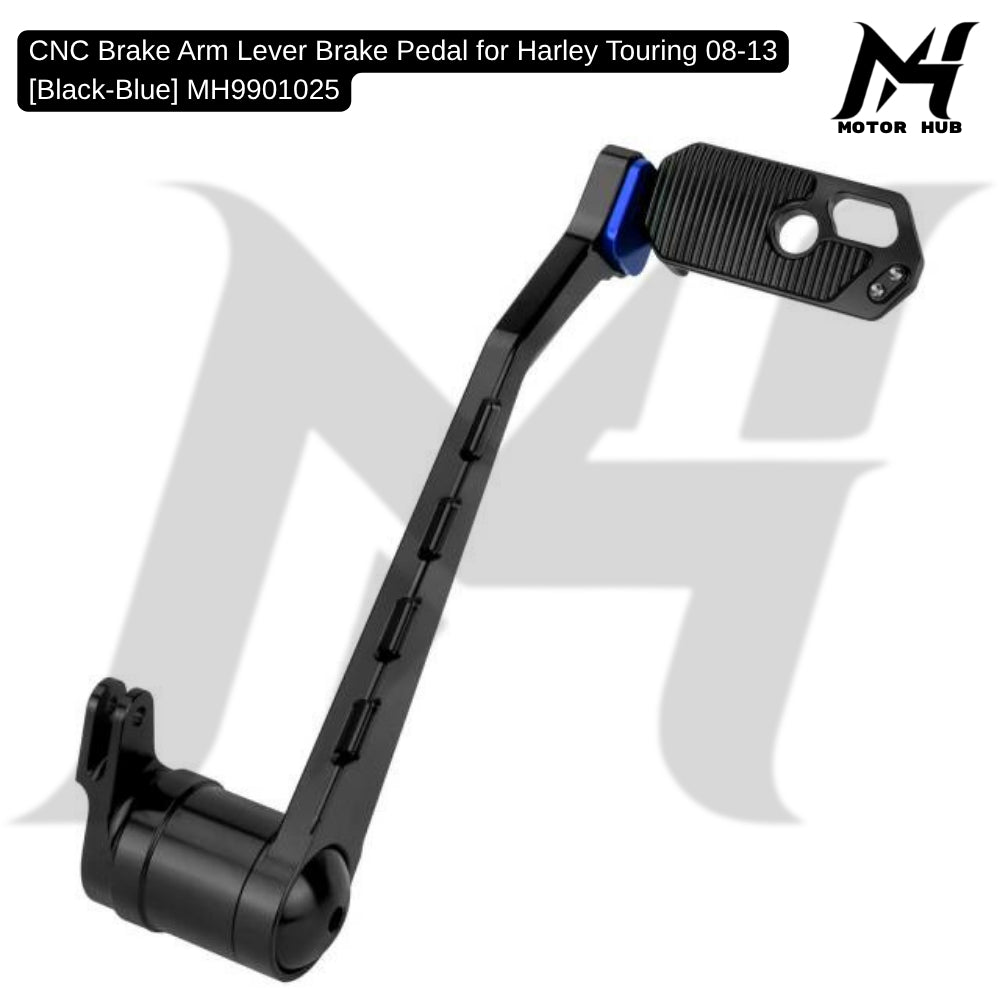 CNC Brake Arm Lever Brake Pedal for Harley Touring 08-13 [Black-Blue] MH9901025
