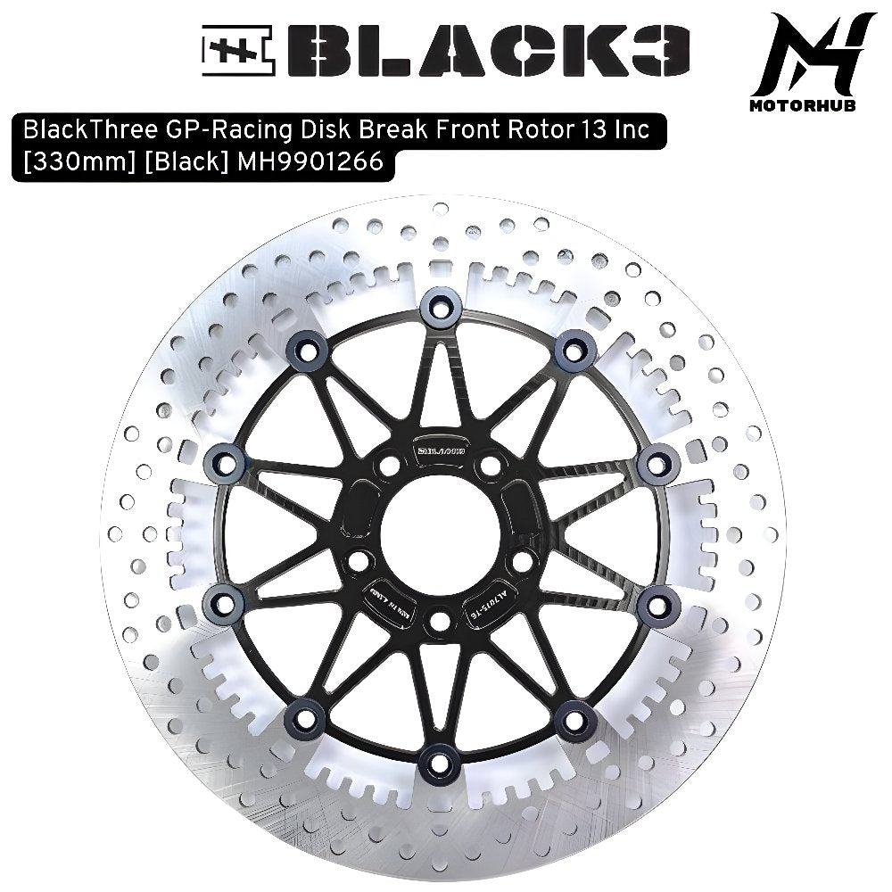 BlackThree GP-Racing Disk Break Front Rotor 13 Inc [330mm] [Black] MH9901266