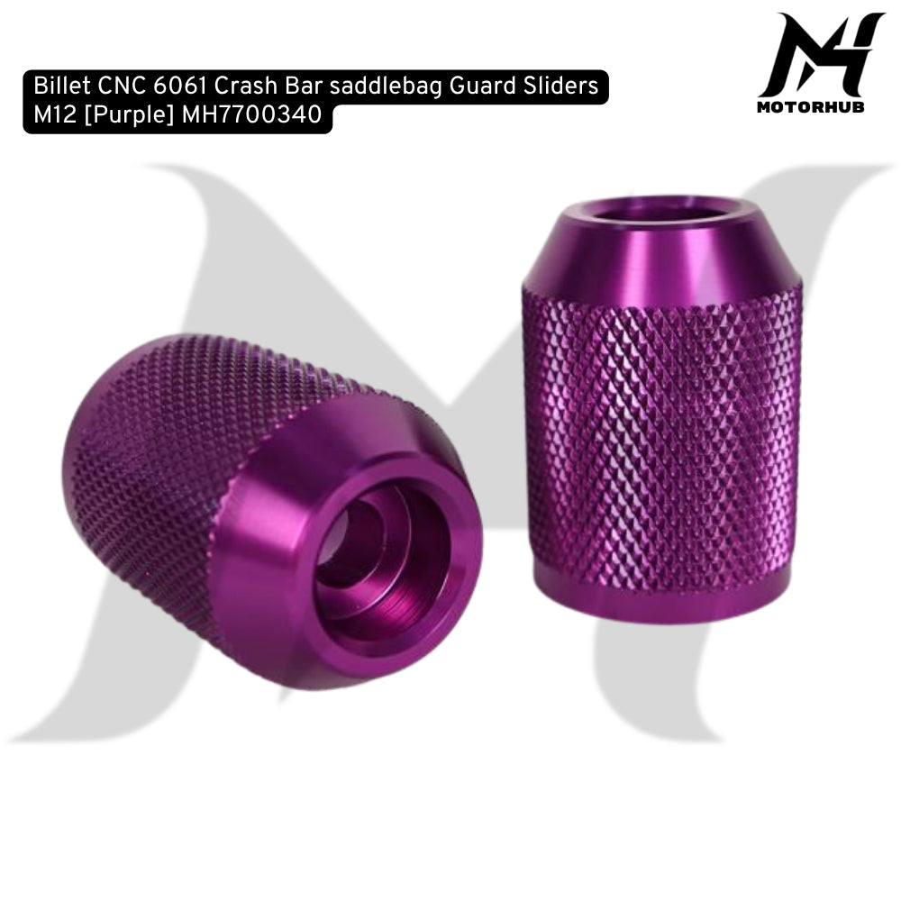 Billet CNC 6061 Crash Bar saddlebag Guard Sliders M12 [Purple]   MH7700340