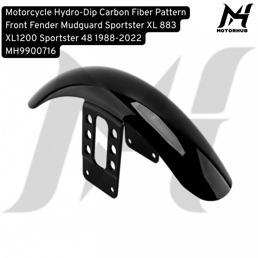 Motorcycle Hydro-Dip Carbon Fiber Pattern Front Fender Mudguard Sportster XL 883 XL1200 Sportster 48 1988-2022 MH9900716