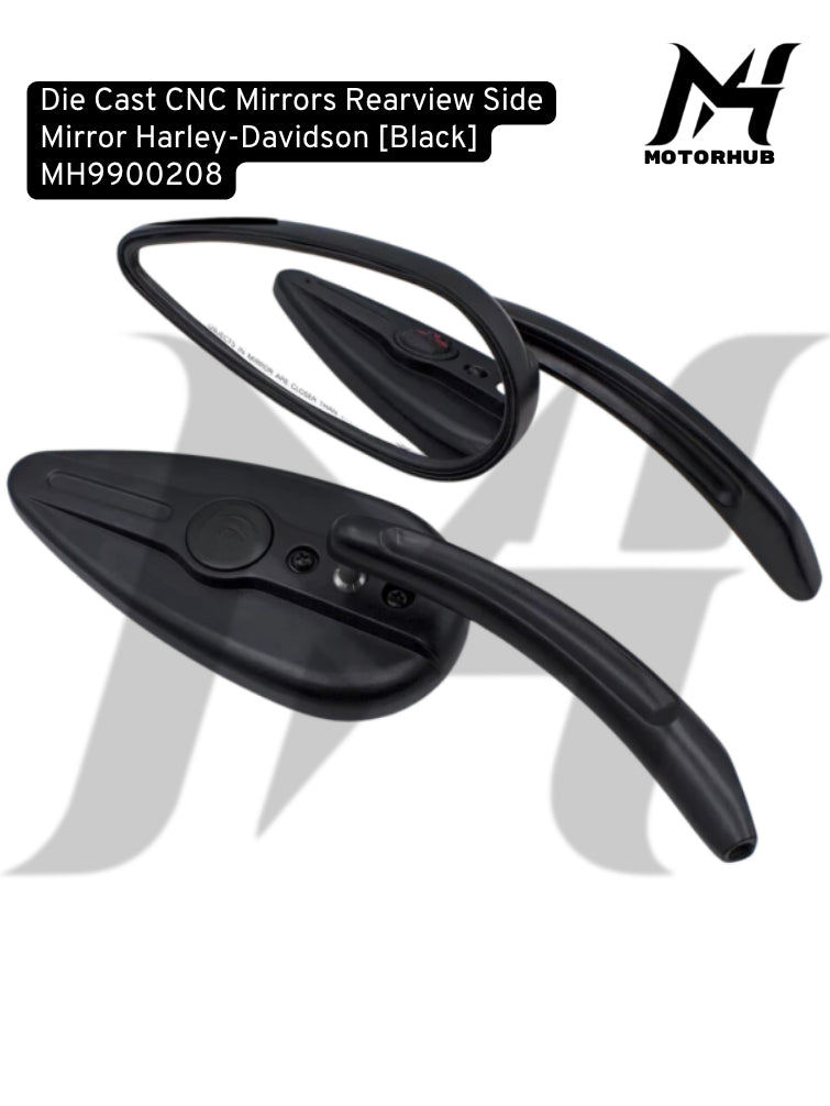 Die Cast CNC Mirrors Rearview Side Mirror Harley-Davidson [Black] MH9900208