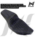 Two Up Seat Rider Passenger Seat For Harley Touring 2024-Up Street Road Glide CVO 2023 [Blue] MH9900743