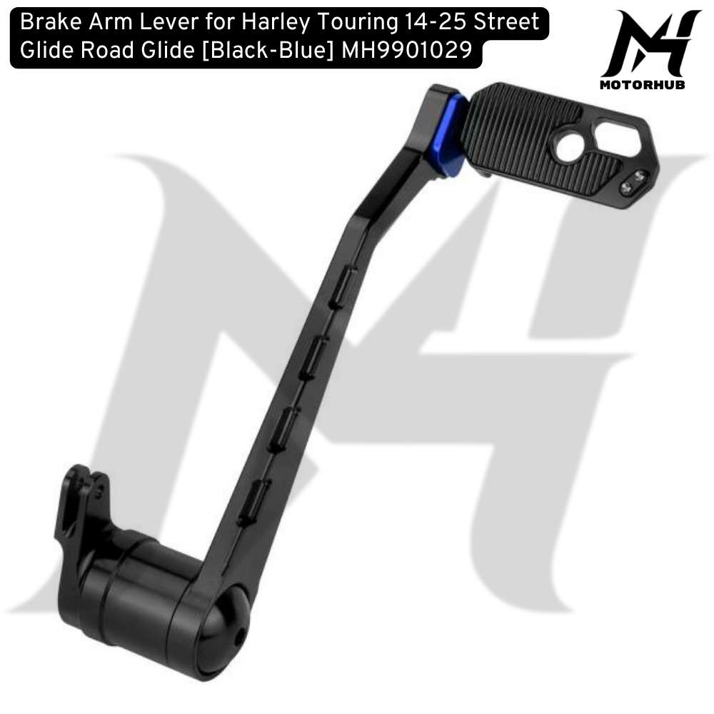 Brake Arm Lever for Harley Touring 14-25 Street Glide Road Glide [Black-Blue] MH9901029