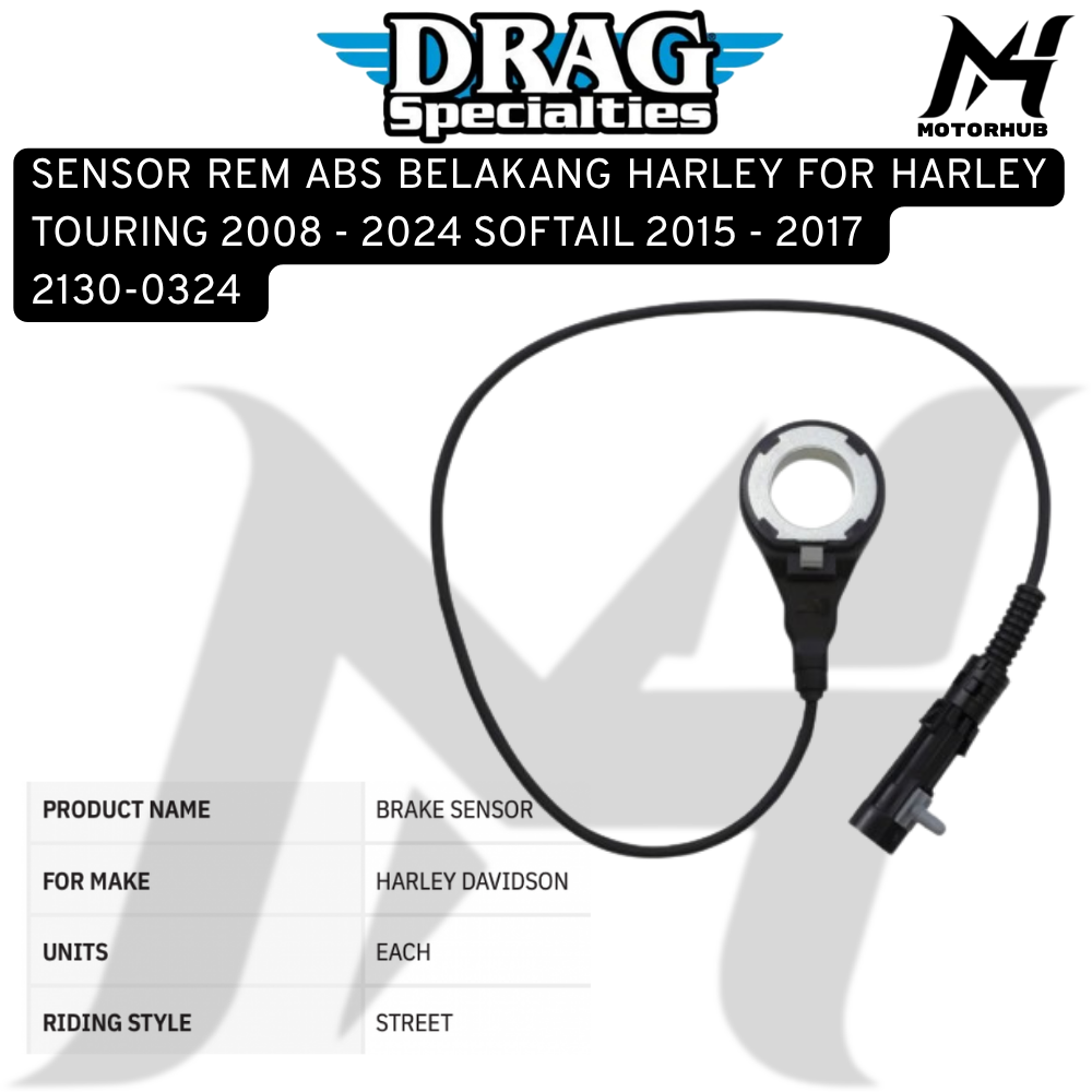 SENSOR REM ABS BELAKANG HARLEY FOR HARLEY TOURING 2008 - 2024 SOFTAIL 2015 - 2017 2130-0324 OEM 4061508