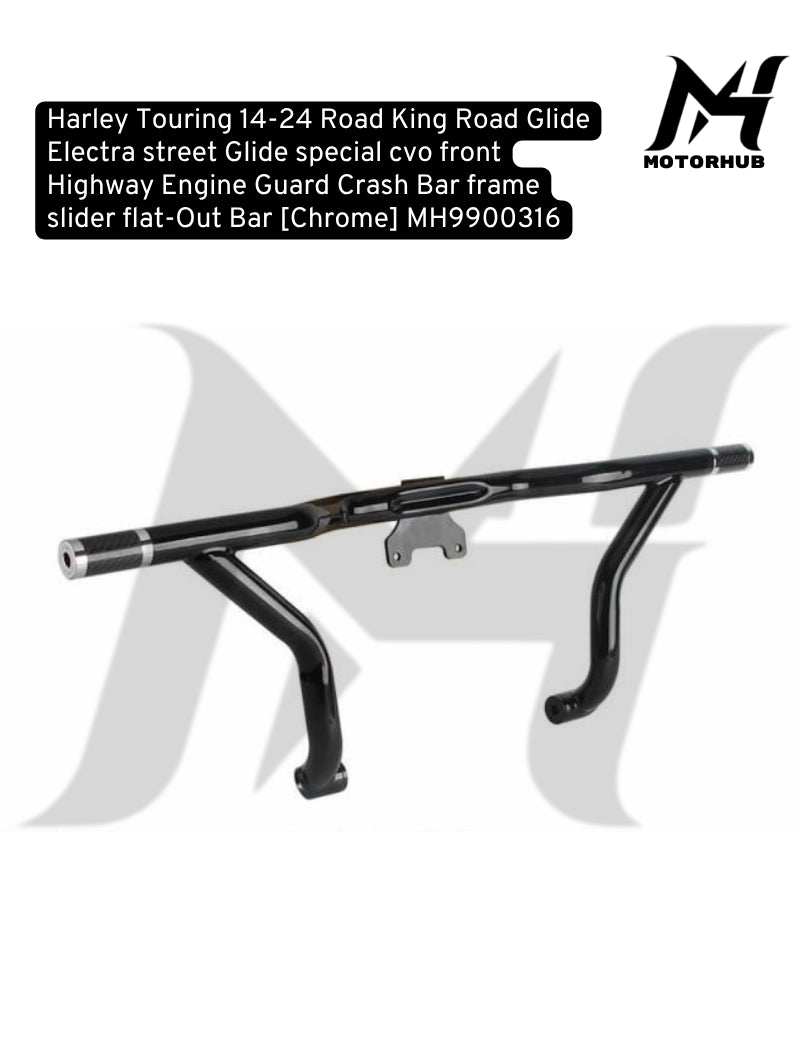 Harley Touring 14-24 Road King Road Glide Electra street Glide special cvo front Highway Engine Guard Crash Bar frame slider flat-Out Bar [Chrome] MH9900316