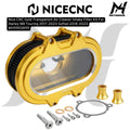 Nice CNC Gold Transparent Air Cleaner Intake Filter Kit For Harley M8 Touring 2017-2023 Softail 2018-2023 MH9900899
