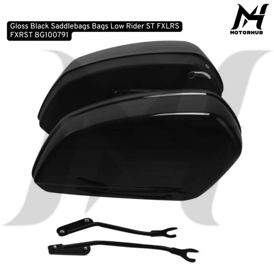 Gloss Black Saddlebags Bags Low Rider ST FXLRS FXRST BG100791