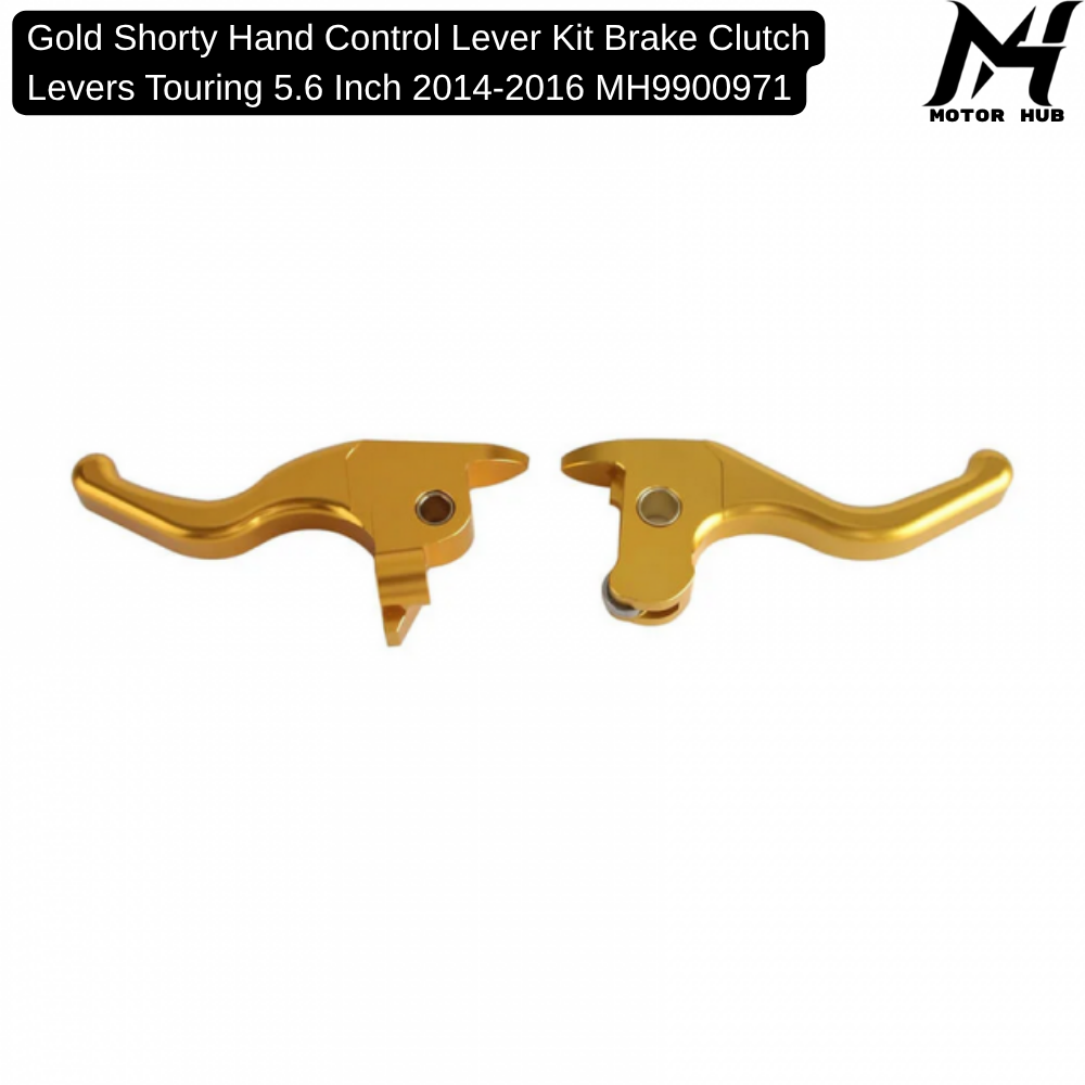 Gold Shorty Hand Control Lever Kit Brake Clutch Levers Touring 5.6 Inch 2014-2016 MH9900971
