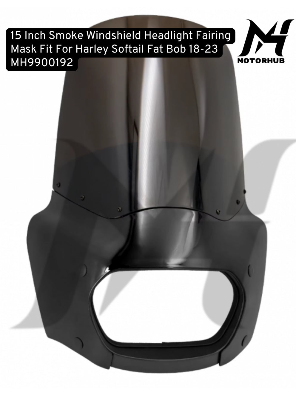 Windshield Fatbob M8 15 Inch Smoke Windshield Headlight Fairing Mask Fit For Harley Softail Fat Bob 18-23 MH9900192