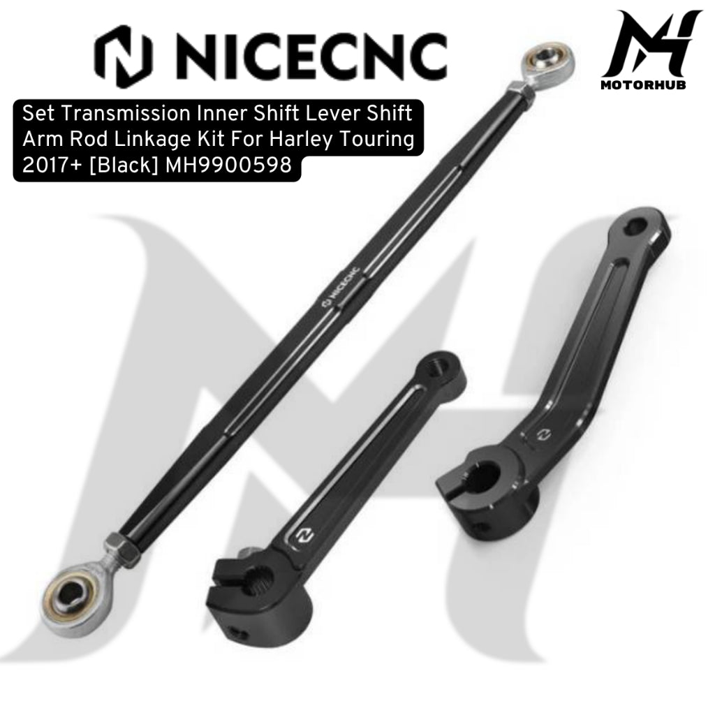 Set Transmission Inner Shift Lever Shift Arm Rod Linkage Kit For Harley Touring 2017+ [Black] MH9900598