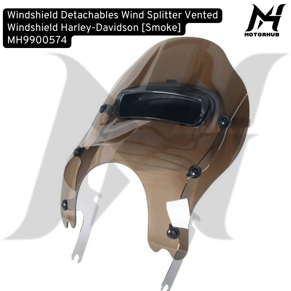 Windshield Road King Detachables Wind Splitter Vented Windshield Harley-Davidson [Smoke] MH9900574