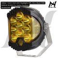 Yellow 7 lnch 5 Inch LED Headlights DRL Hi/Lo Beam 50W 5000LM 9LEDS For Harley-Davidson MH9900996