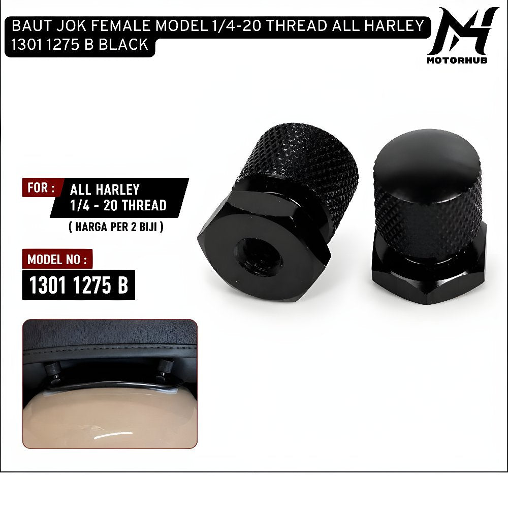 BAUT JOK FEMALE MODEL 1/4-20 THREAD ALL HARLEY 1301 1275 B BLACK