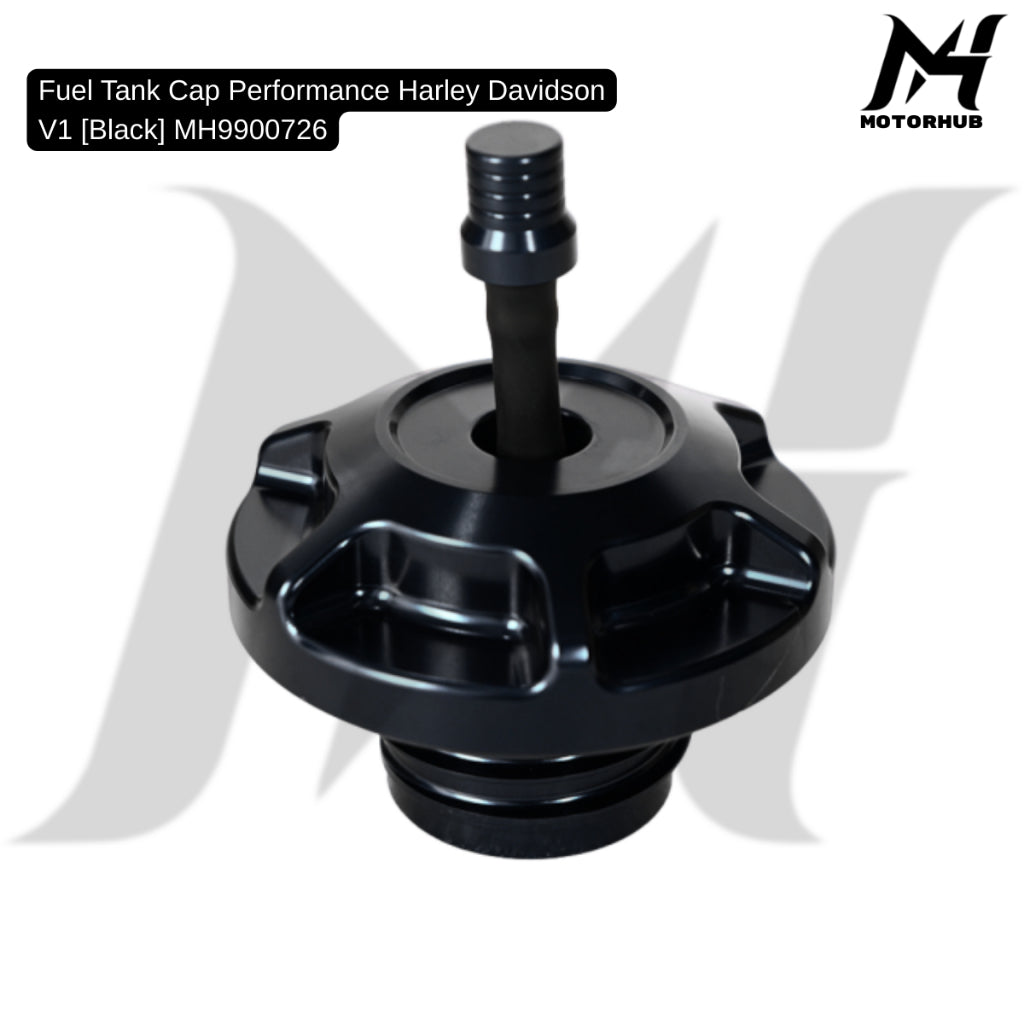 Universal Fuel Tank Cap Performance Harley Davidson V1 [Black]   MH9900726