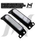 LED Lights Fender Saddlebag Side Turn Signal Touring 2014+ [Black Housing Clear Lens] MH9900647