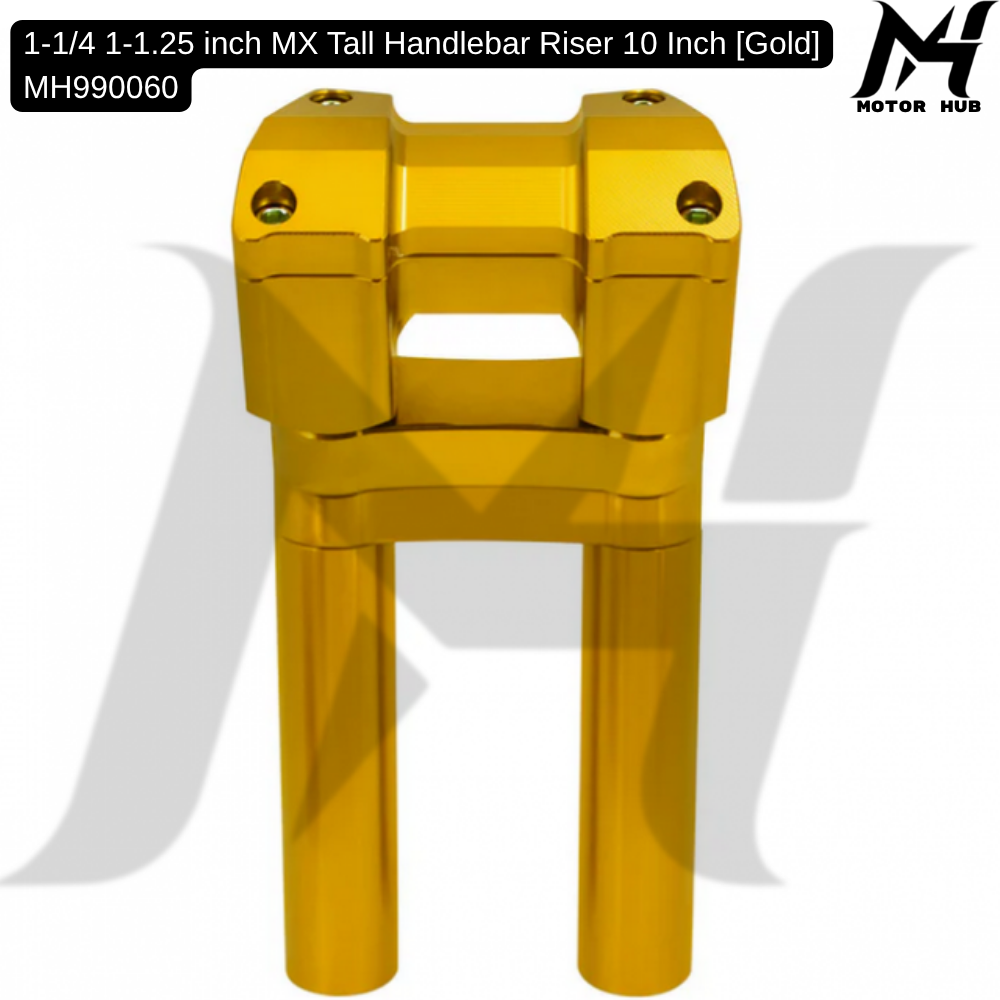 1-1/4 1-1.25 inch MX Tall Handlebar Riser 10 Inch [Gold] MH990060