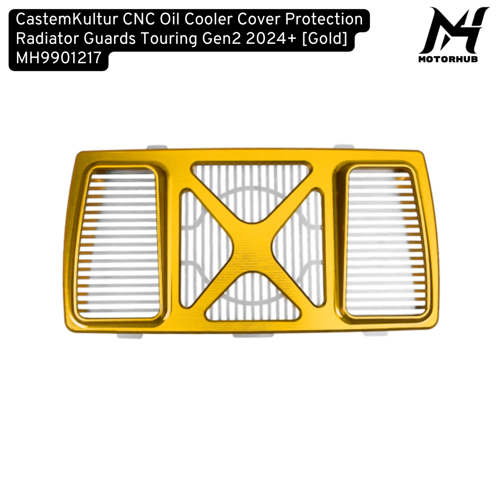 CastemKultur CNC Oil Cooler Cover Protection Radiator Guards Touring Gen2 2024+ [Gold] MH9901217