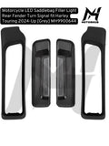 Motorcycle LED Saddlebag Filler Light Rear Fender Turn Signal fit Harley Touring 2024-Up [Grey] MH9900644