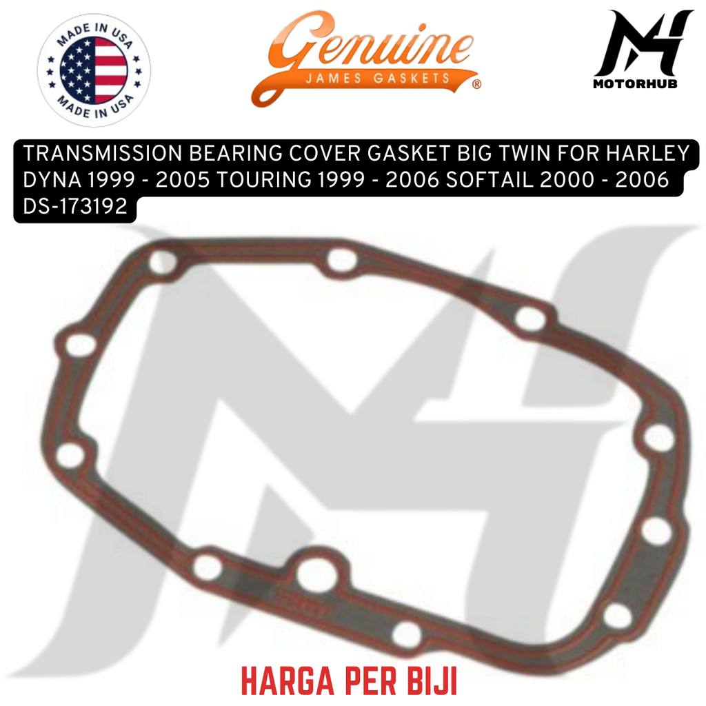 TRANSMISSION BEARING COVER GASKET BIG TWIN FOR HARLEY DYNA 1999 - 2005 TOURING 1999 - 2006 SOFTAIL 2000 - 2006 DS-173192 OEM 35653-98