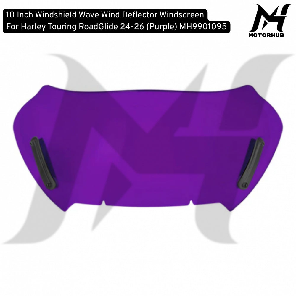 10 Inch Windshield Wave Wind Deflector Windscreen For Harley Touring RoadGlide 24-26 (Purple) MH9901095