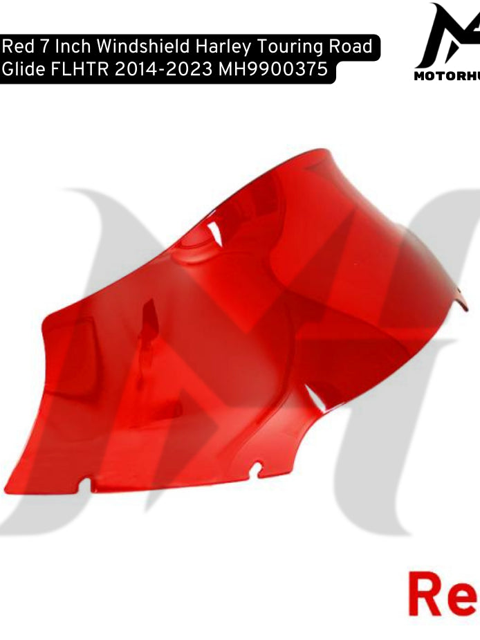 Red 7 Inch Windshield Harley Touring Road Glide FLHTR 2014-2023 MH9900375