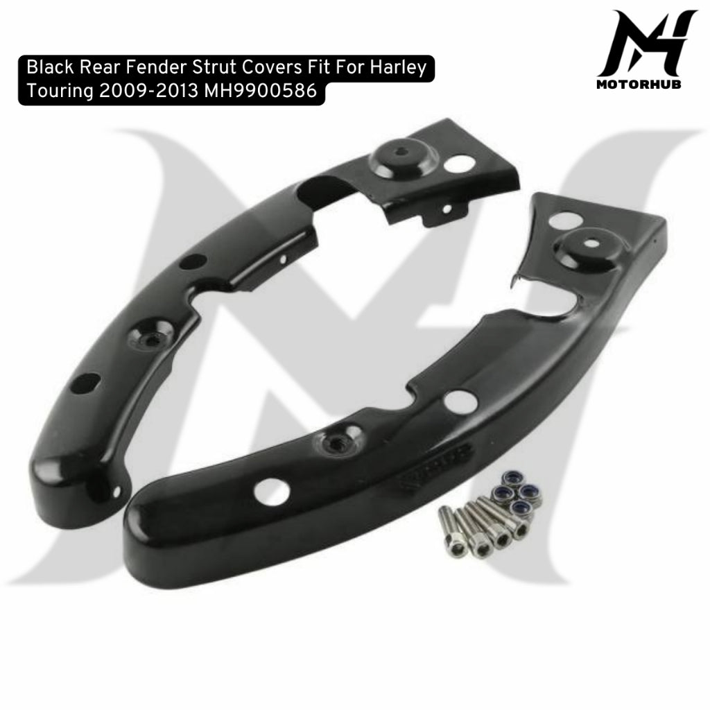 Black Rear Fender Strut Covers Fit For Harley Touring 09-13 MH9900586