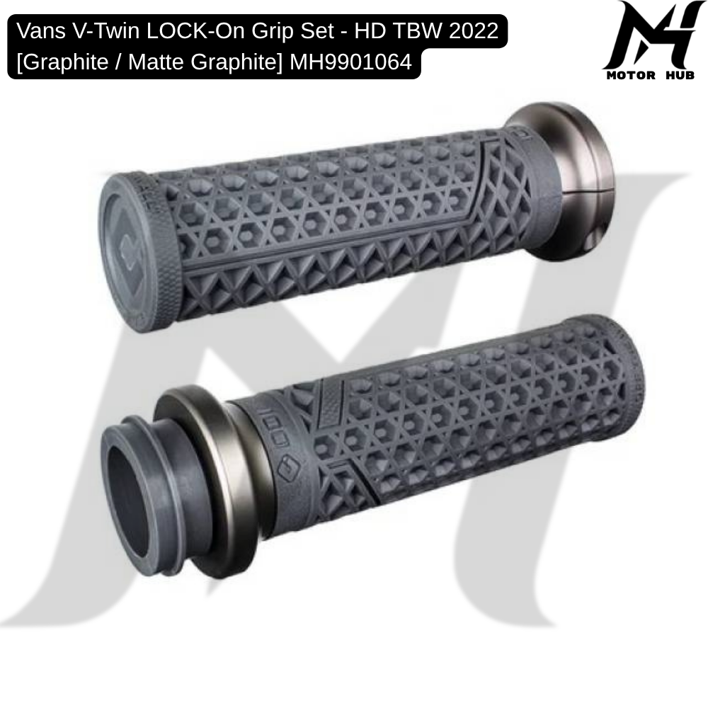Vans V-Twin LOCK-On Grip Set - HD TBW 2022 [Graphite / Matte Graphite] MH9901064