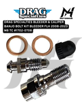 DRAG SPECIALTIES BLEEDER & CALIPER BANJO BOLT KIT BLEEDER FLH 2008-2023 M8 TC #1702-0708