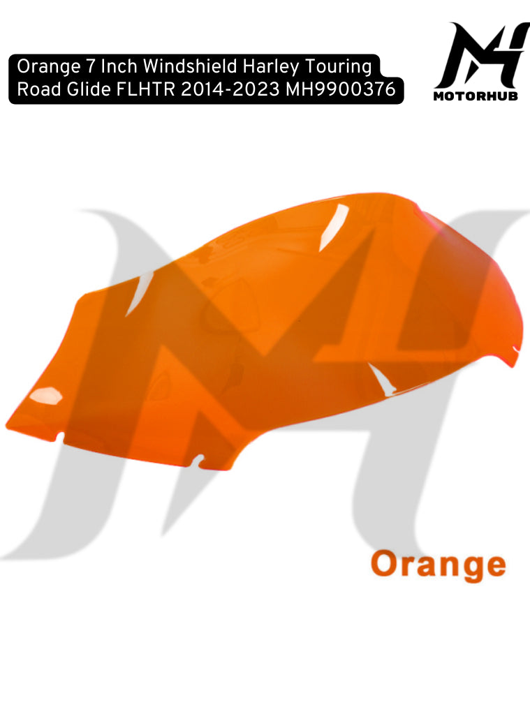 Windshield Road Glide 2014-2023 Orange 7 Inch Windshield Harley Touring Road Glide FLHTR 2014-2023 MH9900376