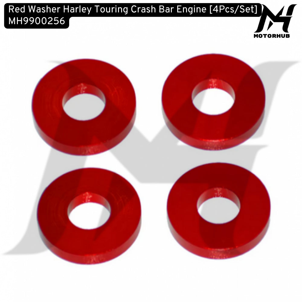 Red Washer Harley Touring Crash Bar Engine [4Pcs/Set] MH9900256