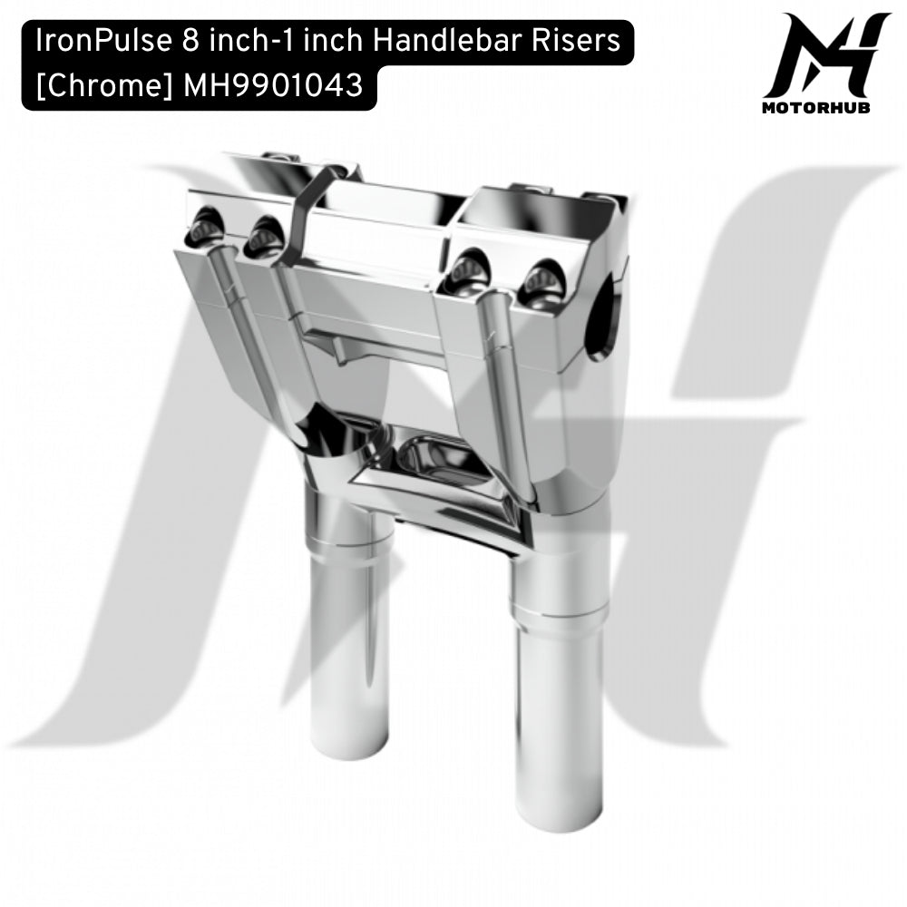 IronPulse 8 inch-1 inch Handlebar Risers [Chrome] Riser 8 inch MH9901043