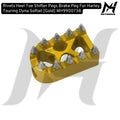 Rivets Heel Toe Shifter Pegs Brake Peg For Harley Touring Dyna Softail [Gold] MH9900738