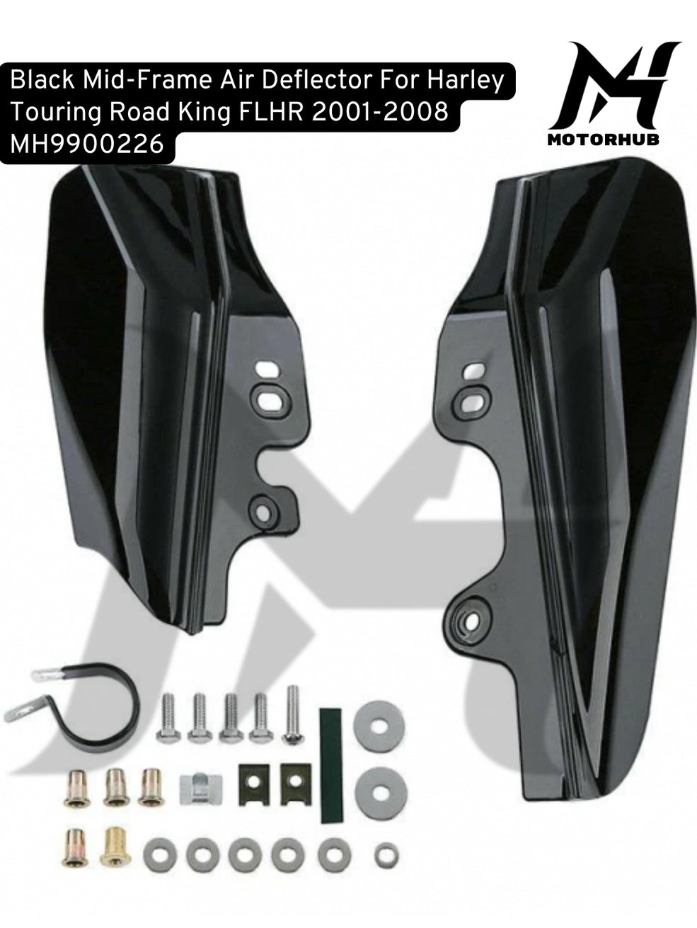 Black Mid-Frame Air Deflector For Harley Touring Road King FLHR 2001-2008 MH9900226