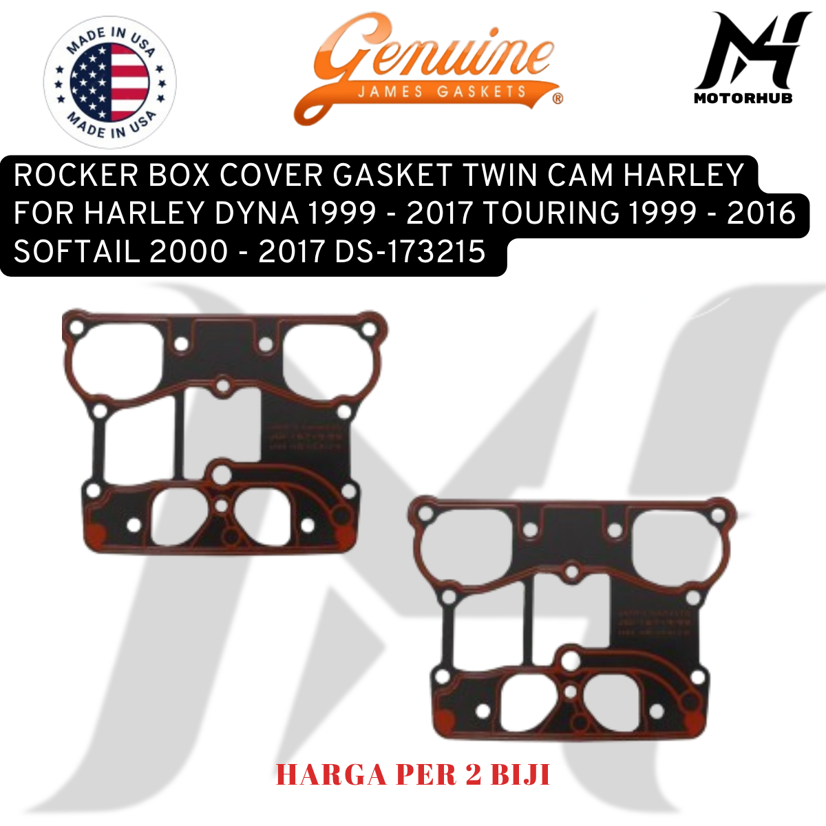 ROCKER BOX COVER GASKET TWIN CAM HARLEY FOR HARLEY DYNA 1999 - 2017 TOURING 1999 - 2016 SOFTAIL 2000 - 2017 DS-173215 OEM 16719-99A 16719-99B