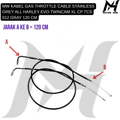 MW KABEL GAS THROTTLE CABLE STAINLESS GREY ALL HARLEY EVO TWINCAM XL CP TCS 012 GRAY 120 CM
