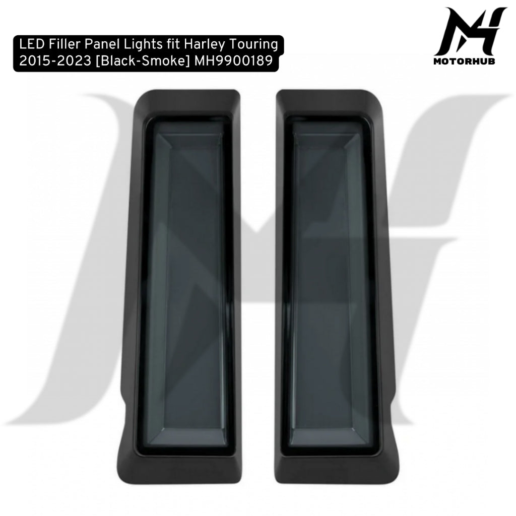 LED Filler Panel Lights fit Harley Touring 2015-2023 [Black-Smoke] Stop Lamp Road Glide Street Glide Road King MH9900189