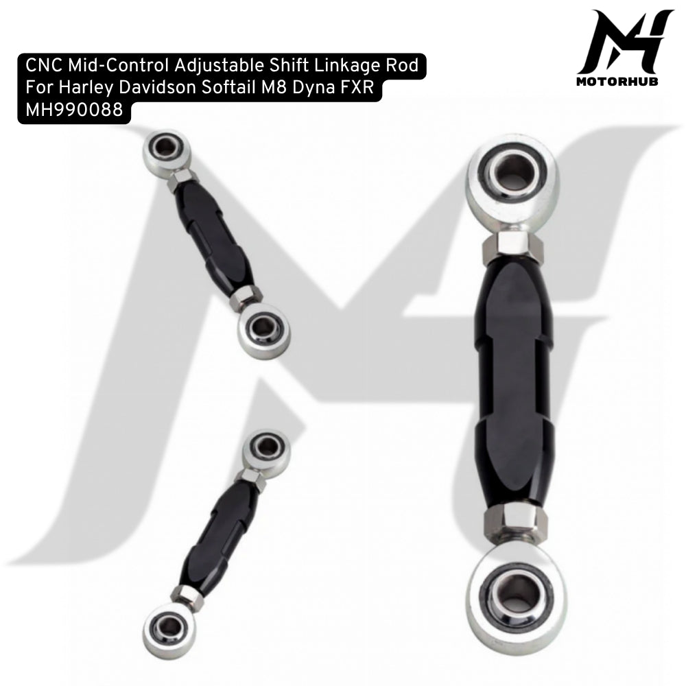 CNC Mid-Control Adjustable Shift Linkage Rod For Harley Davidson Softail M8 Dyna FXR MH990088