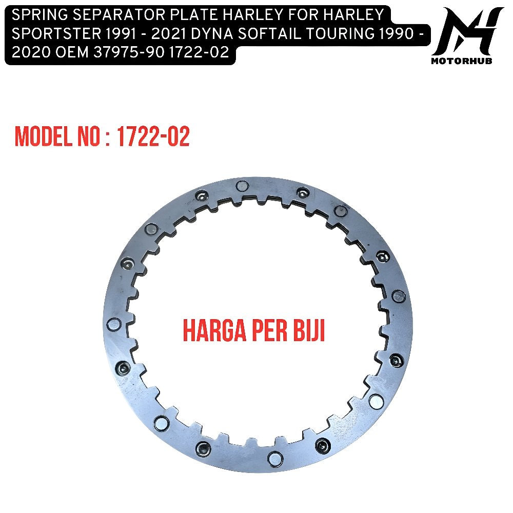 SPRING SEPARATOR PLATE HARLEY FOR HARLEY SPORTSTER 1991 - 2021 DYNA SOFTAIL TOURING 1990 - 2020 OEM 37975-90 1722-02