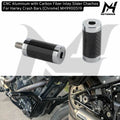 CNC Aluminum with Carbon Fiber Inlay Slider Chachos For Harley Crash Bars [Chrome] MH9900519