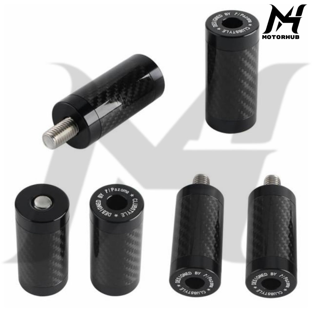 CNC Aluminum with Carbon Fiber Inlay Slider Chachos For Harley Crash Bars [Black] MH9900517