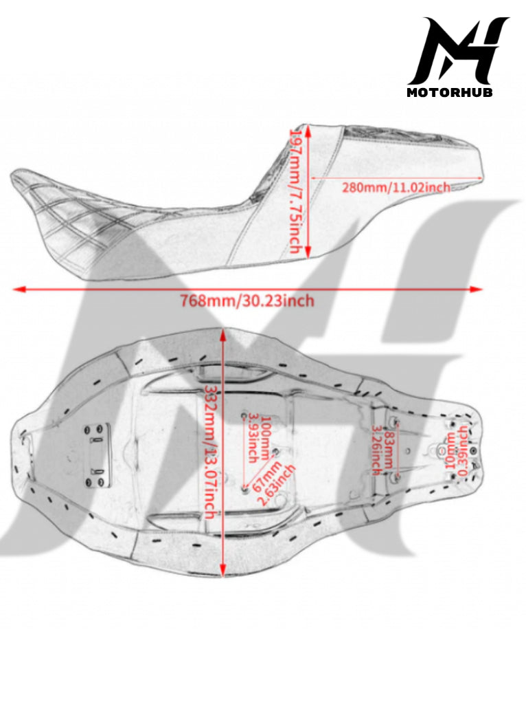 Aftermarket Rider & Passenger Seat Two-Up Seat Fit For Harley Touring Street Road Glide 2009-2023 MH9900982