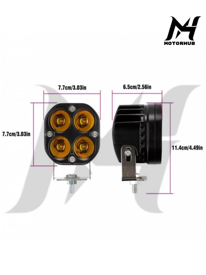 Light Square Car Yellow Spotlight [3Inch] MH9900109