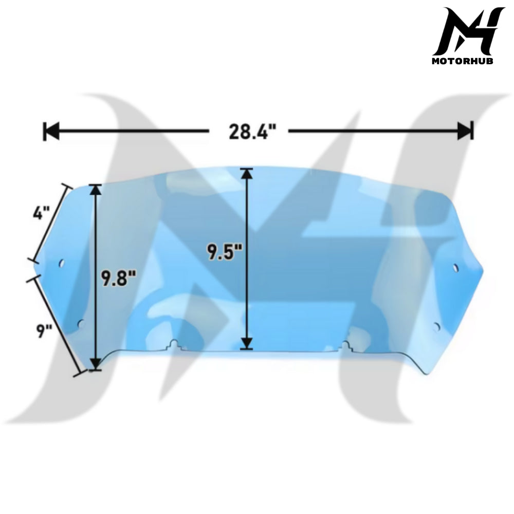 Blue 9 Inch Windshield Wave Windscreen For Touring New Road Glide CVO 2023-2024 MH990048