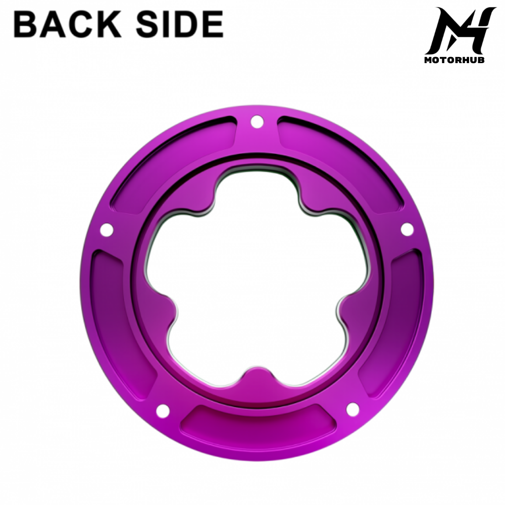 Aluminum Visible Derby Cover with Carbon Fiber Harley Davidson M8 Touring 2017-2026 Solftail 2018-2026 [Purple]  MH99012501