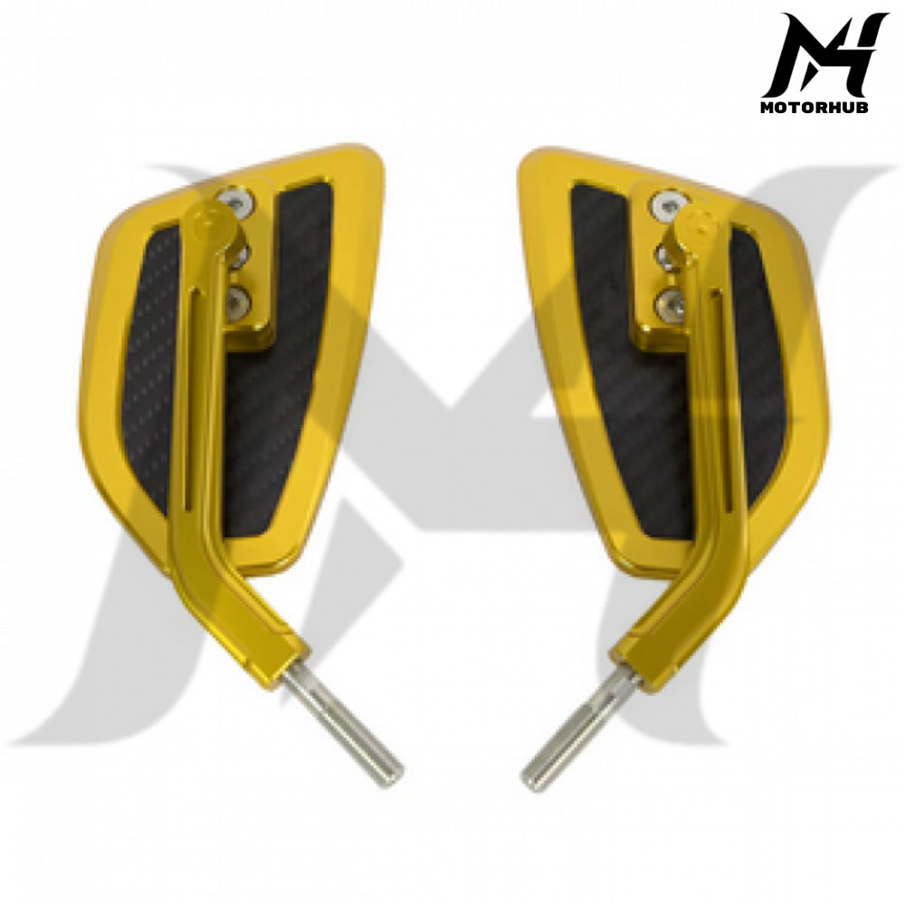 H-D Mirrors Rear View Performance Style Carbon Slim [Gold] MH9900924